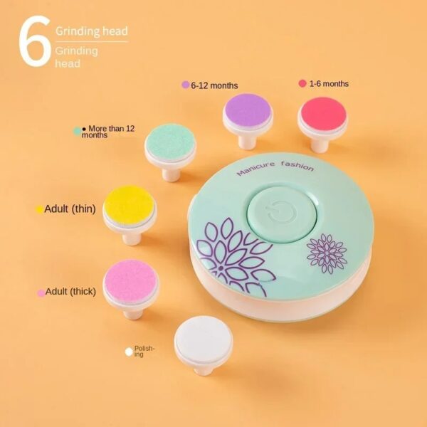 Electric Baby Nail Trimmer Kid Nail Polisher Tool - Image 7