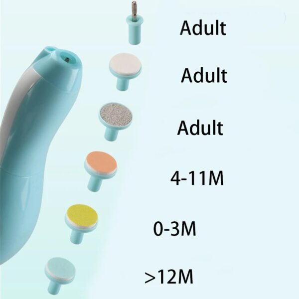 Baby Nail Trimmer Multifunctional Electric Baby Nail File Clippers Toes Fingernail Cutter Trimmer Manicure Tool Set Baby Care - Image 5