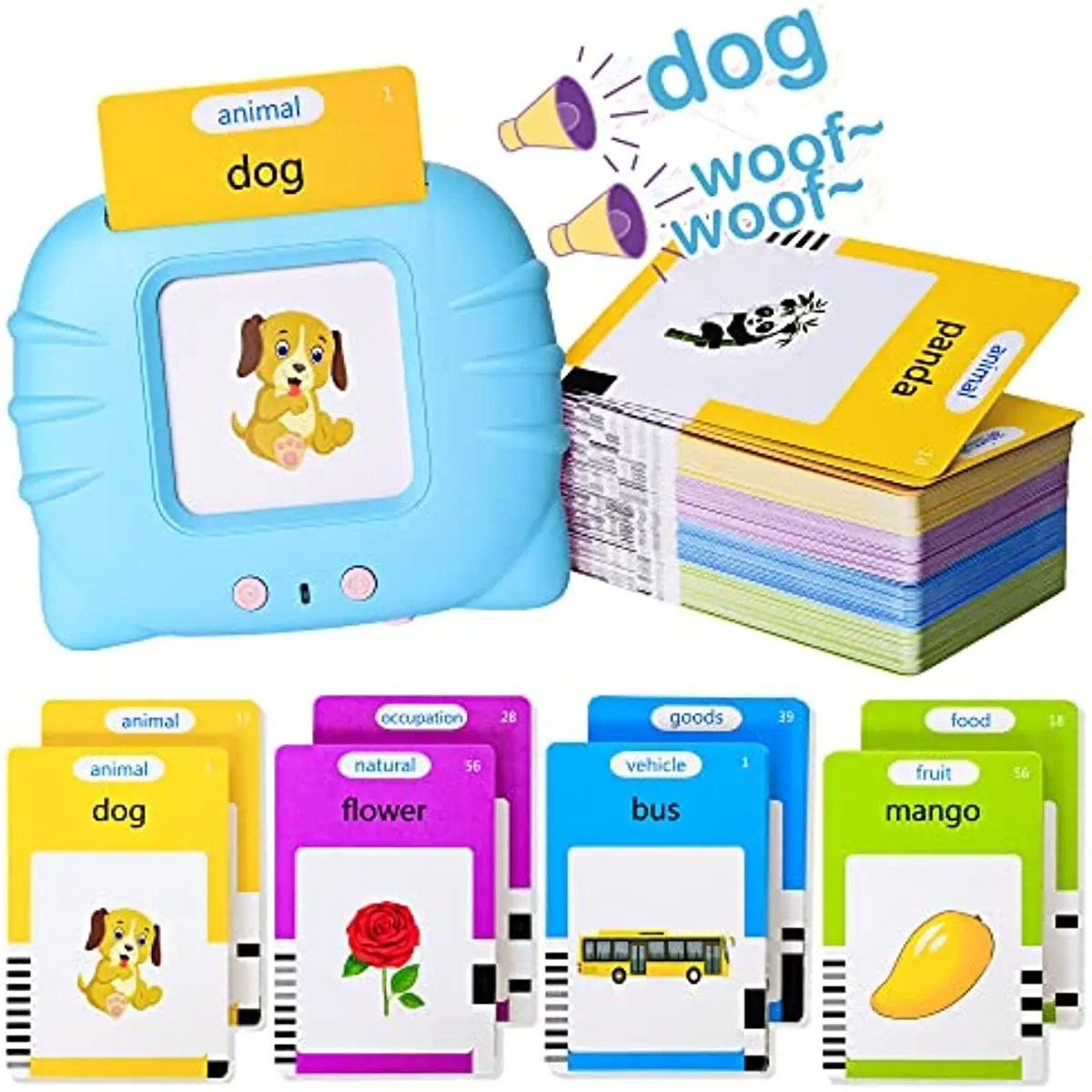 KIDS FLASH TALKING CARDS 200+ EDUCATIONAL WORDS
